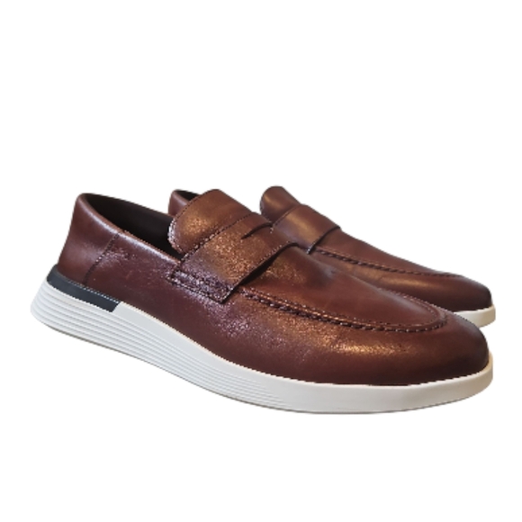Elegant Brown Leather Slip-On Loafers main image 14